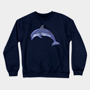 Dolphin Line Art Design Crewneck Sweatshirt